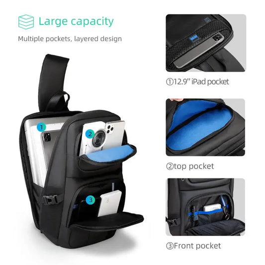 Mark Ryden Crossbody Chest Bag for Men – Luxury Designer Crossbody Bag, Stylish and Functional