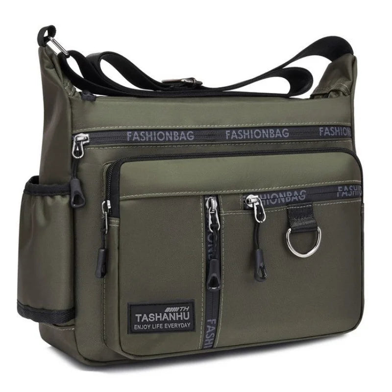 2025 New Men’s Large-Capacity Messenger Bag – Waterproof Shoulder Bag for Business & Travel