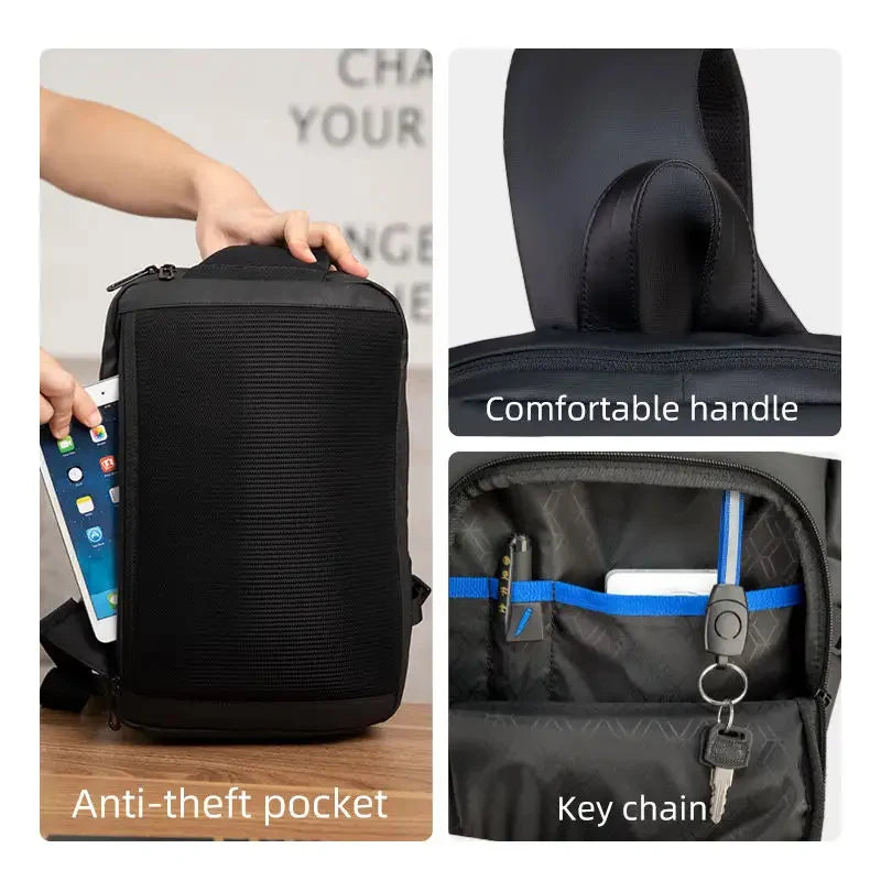 Mark Ryden Crossbody Chest Bag for Men – Luxury Designer Crossbody Bag, Stylish and Functional