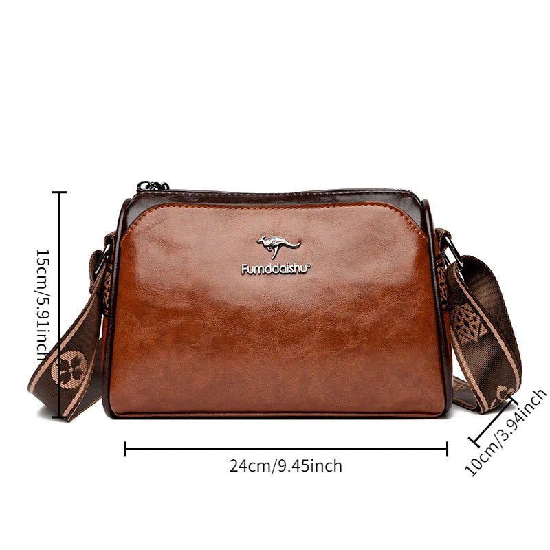Women’s Retro Double-Sided Pillow Bag – Large Capacity Solid Color Shoulder & Crossbody Bag