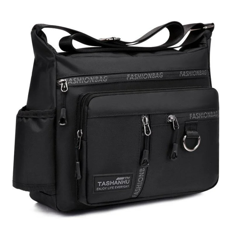 2025 New Men’s Large-Capacity Messenger Bag – Waterproof Shoulder Bag for Business & Travel